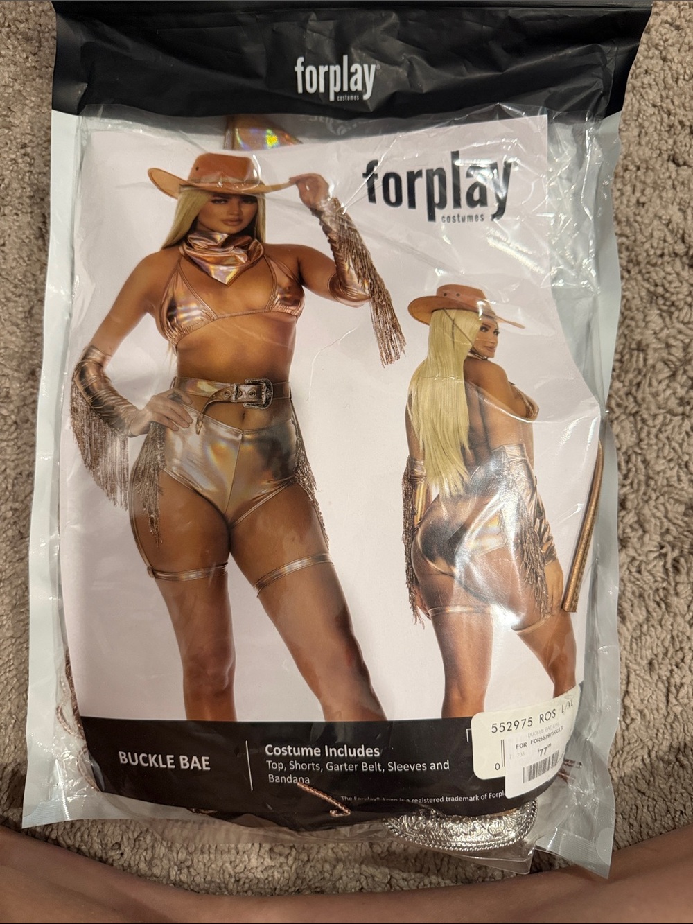 Forplay Metallic Gold Cowgirl Costume Set